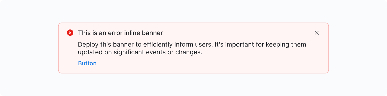 Error banner