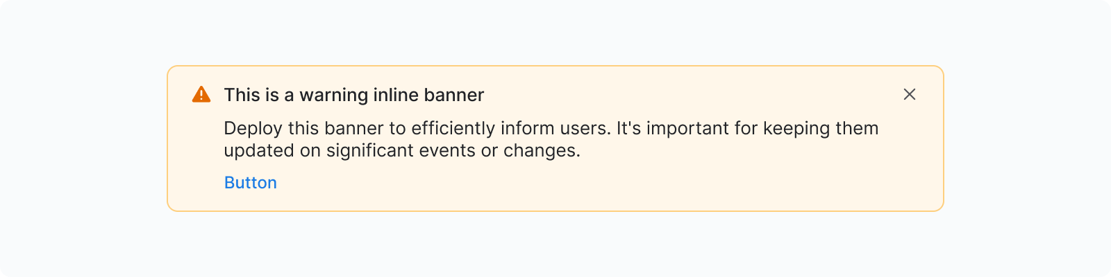 Warning banner