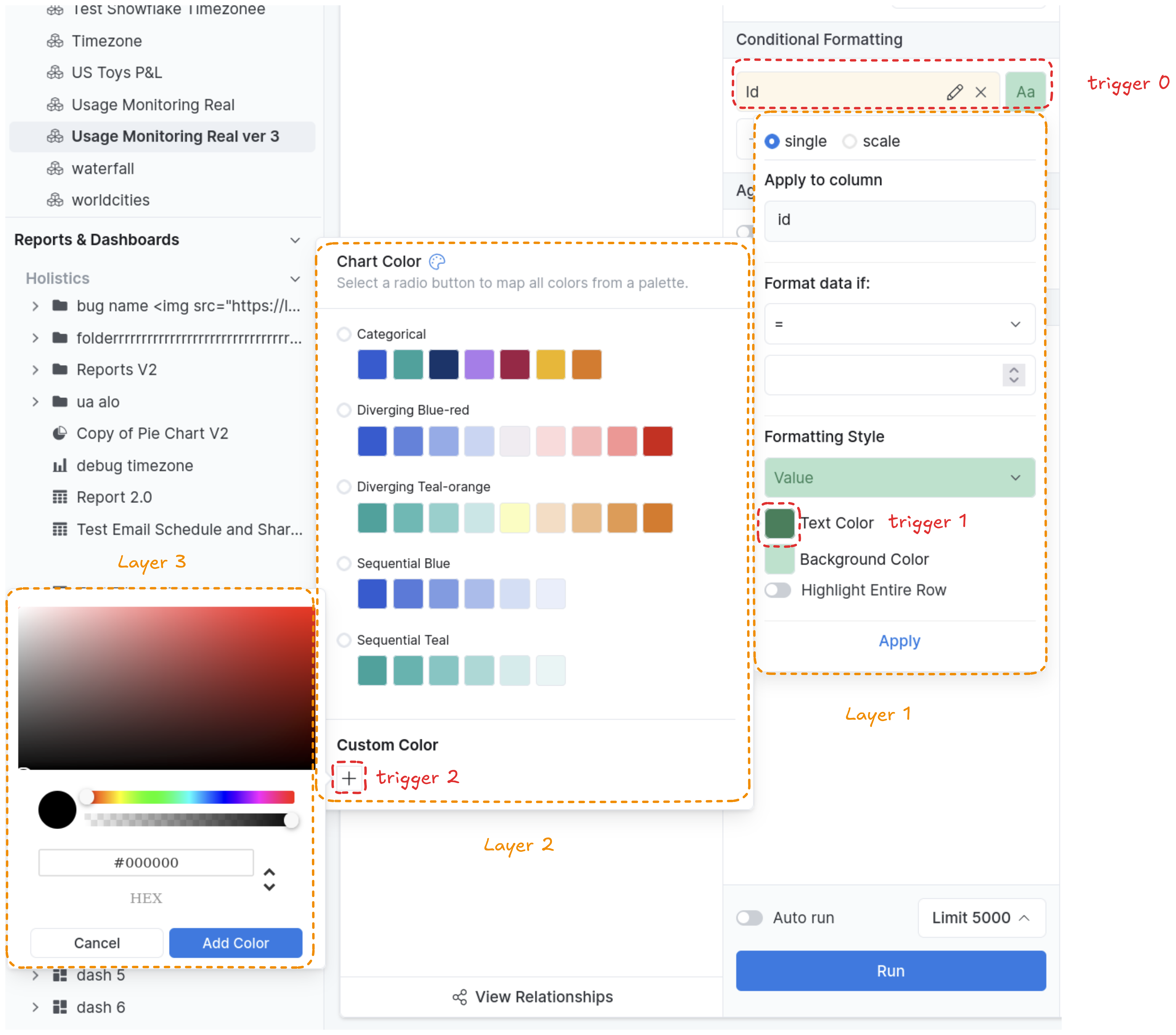Floating UI nested layers