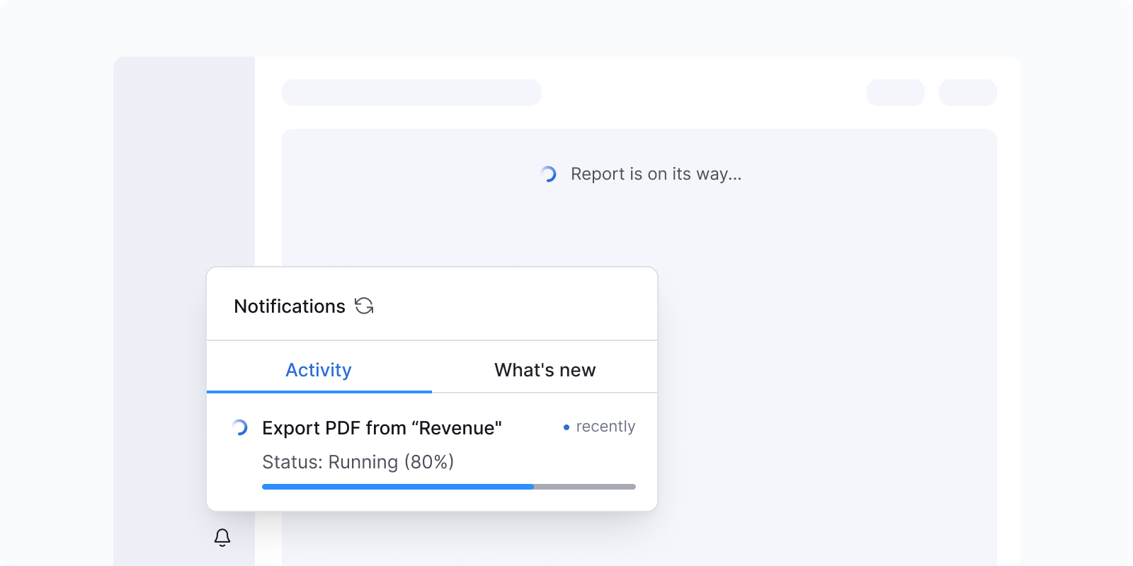 Spinner and progress bar example